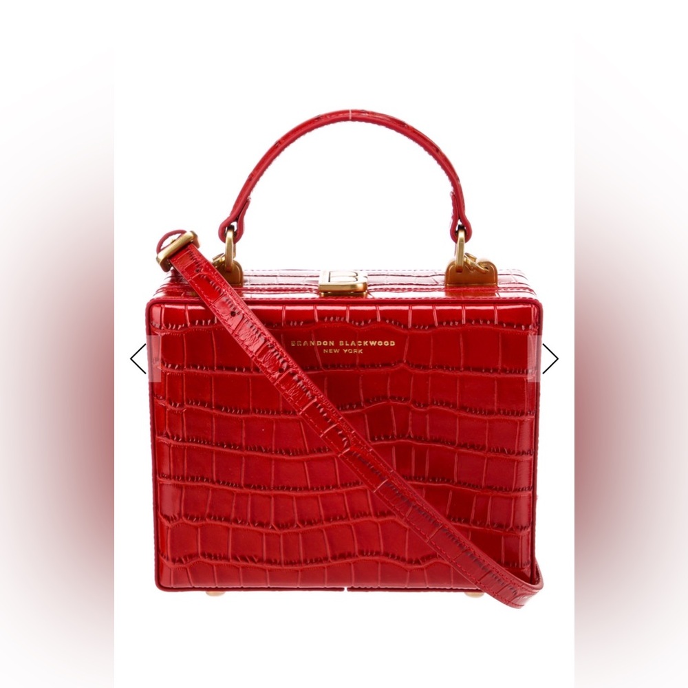 Brandon Blackwood Kendrick trunk red croc embossed